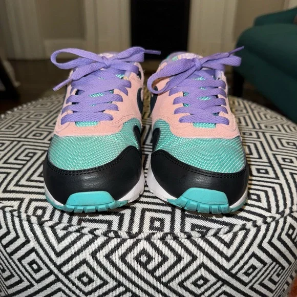 Nike Air Max 1 "Have A Nike Day" Sneakers- Teal, Purple, Pink, Black- Women’s 7 - Picture 7 of 12